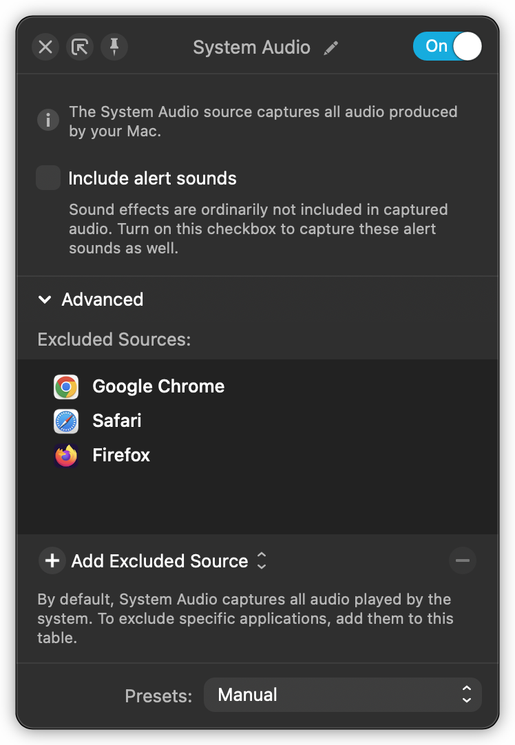 The new System Audio block in Audio Hijack 4.1