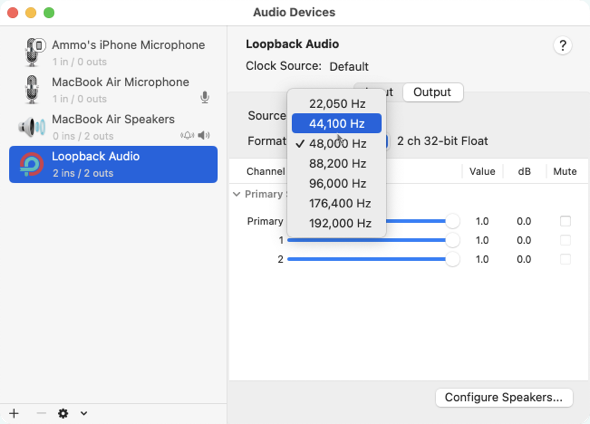 A configured device